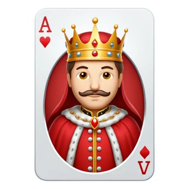 Solitaire card king sticker