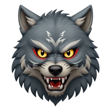 tatoos wolf, angry sticker