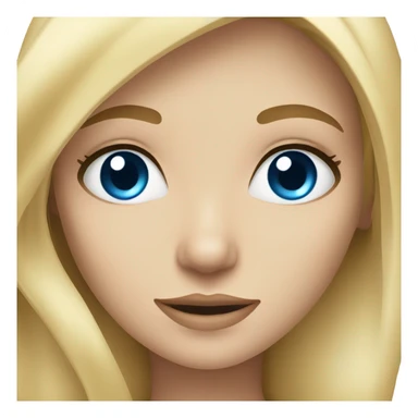 pretty blonde girl with blue eyes sticker