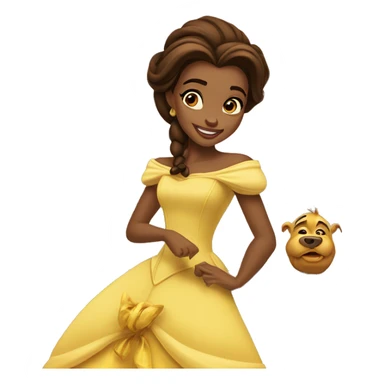 beauty and the beast belle sticker