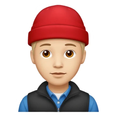 Single men with red hat  sticker