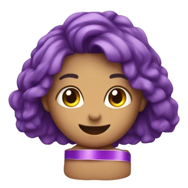 cute purple love with tape sticker