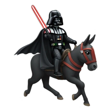 darth vader riding a donkey sticker