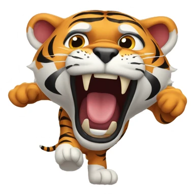 tiger running scared sticker