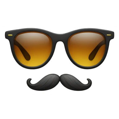 sunglases with mustache sticker