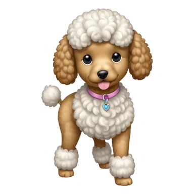 full body of poodle sticker