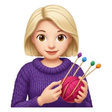  Woman Knitting emoji sticker