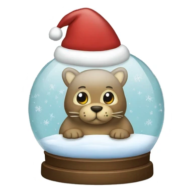 Christmas snowglobe sticker