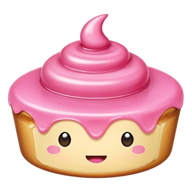 pink kawaii flan sticker