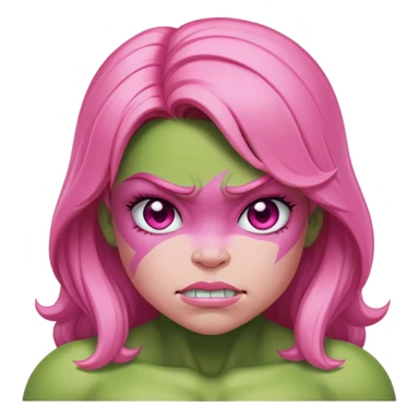 the hulk but instead of green man it’s a pink girl hulk sticker