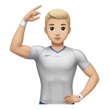 athlete T pose with straight elbow sticker