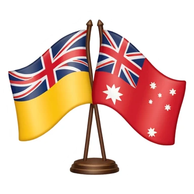 Red and yellow surflifesaving Australia flags sticker