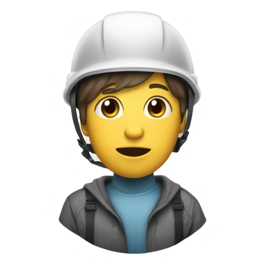 Drooling person wearing a helmet sticker