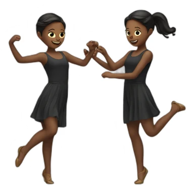 2 girls dancing sticker