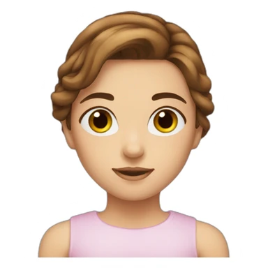 Girl-long-brown-hair-beautiful-eye-eyebrow sticker