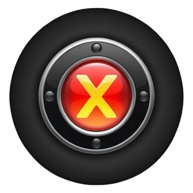 Strobe light with a black X over it. sticker