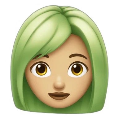 Chica pelo moreno ojos verdes sticker