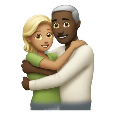 Man and women hugging sticker