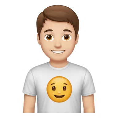 garcon blanc cheveux brun sociable qui discute avec des amis sticker