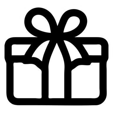 gift box with decorative bow sticker