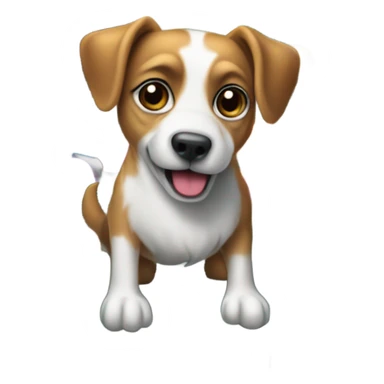 Dog playing pool sticker