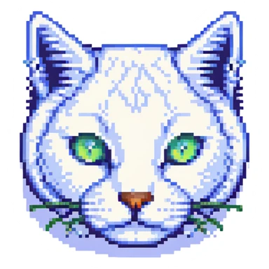 猫头, 像素风格, 8位像素艺术, 复古 sticker