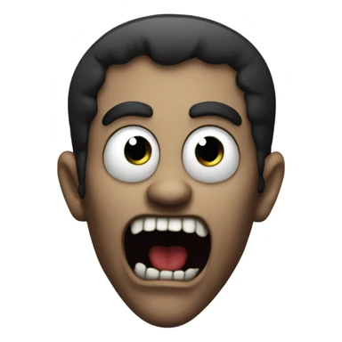 Horrified face dark gothic evil demon sticker