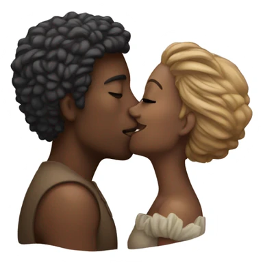 Woman and man kissing sticker