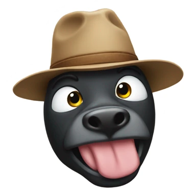 Emoji that takes off a cowbuy hat sticker