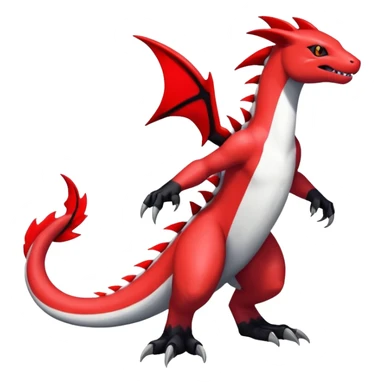 Guilmon-Salandit-Zangoose-Fakémon-hybrid-creature (full body)  sticker