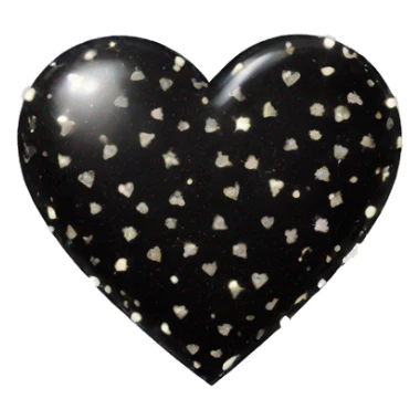 black heart with sparkles  sticker