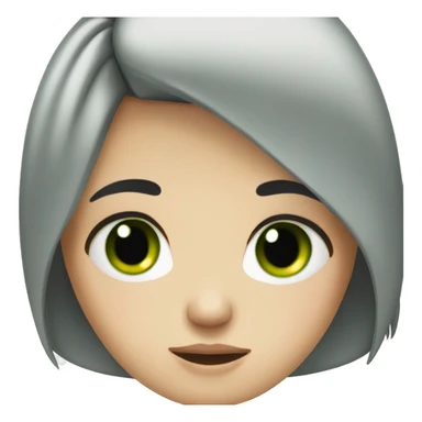 girl with black hair and green eyes crying sticker