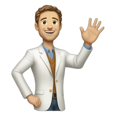 waving mccaffrey sticker