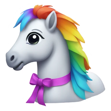 Pony wearing a bow sticker