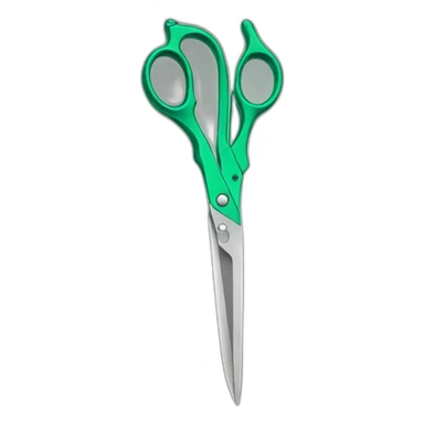 hair scissors green sticker