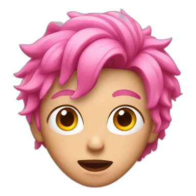 Someone with pink hair and shock sticker