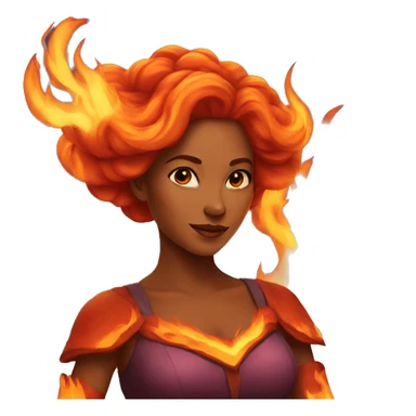 amazing fire lady sticker