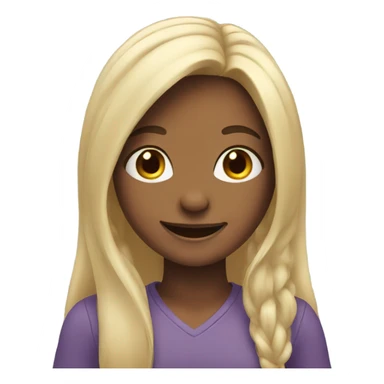 happy girls with long hair sticker