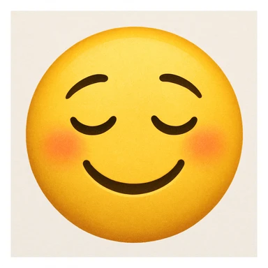 yellow emoji with a relieved smile sticker