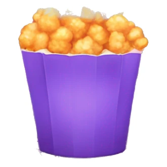 Orange popcorn sticker