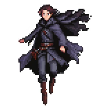 mistborn character jumping between buildings at night sticker