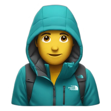 the north face logo sticker