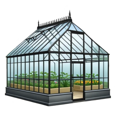 a big glasshouse in a garden (kew garden) sticker