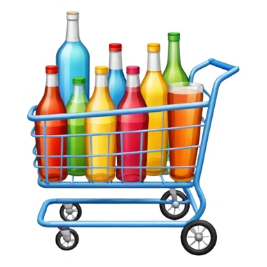 ichimliklar ortilgan arava sticker