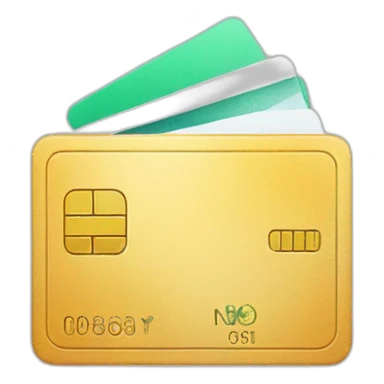 Create emoji: Credit/debit card indicating "No cards yet" for a clear and friendly interface.  sticker