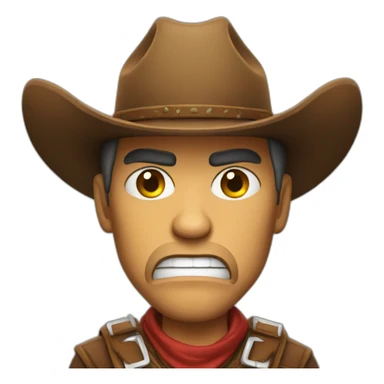 Cowboy angry sticker