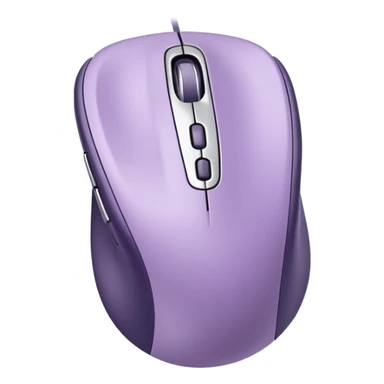 pastel purple computer mouse with white accents  sticker