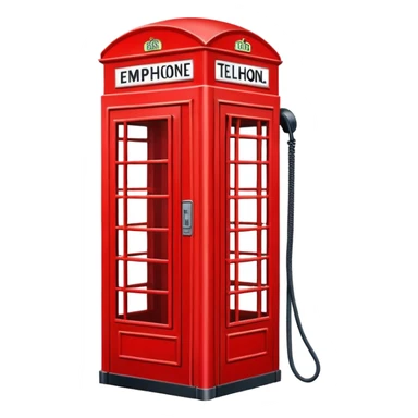 A red phone booth  sticker