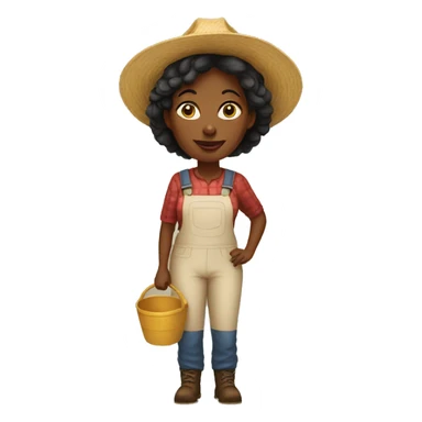 black middle aged small-scale woman farmer sticker