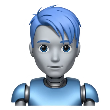 male robot with color hair like 3rd picture sticker